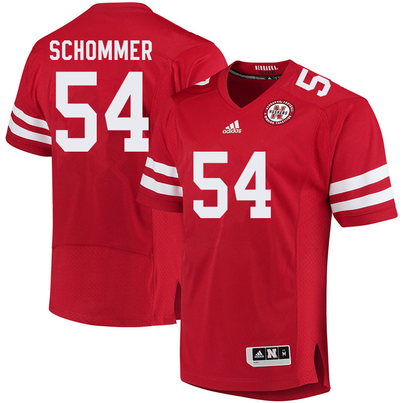 Men #54 Ryan Schommer Nebraska Cornhuskers College Football Jerseys Sale-Red - Click Image to Close